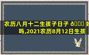 农历八月十二生孩子日子 💐 好吗,2021农历8月12日生孩子吉时
